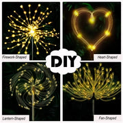 Solar LED Fireworks Lights for Garden Decor