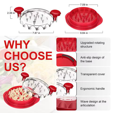 Chicken Shredder Tool Twist ,Visible Chicken Breast Shredder